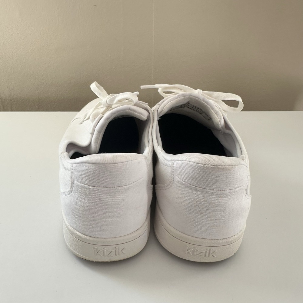 Kizik Irvine Sneaker Size 9.5 Wide Womens White Slip On Hands Free Low Profile - Picture 5 of 8